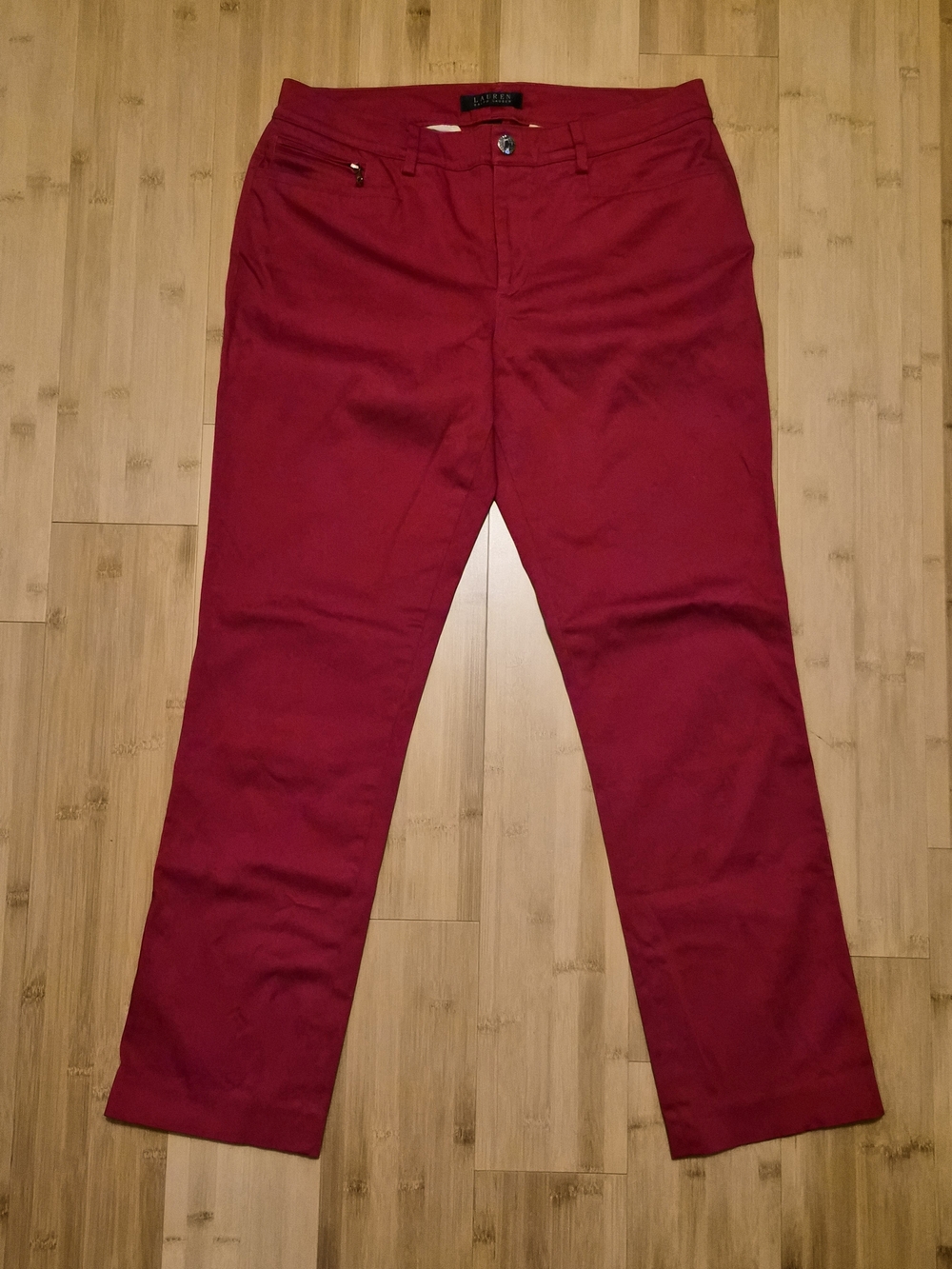 ​LAUREN Ralph Lauren Bright Red Straight Leg Chino Pants Size 8